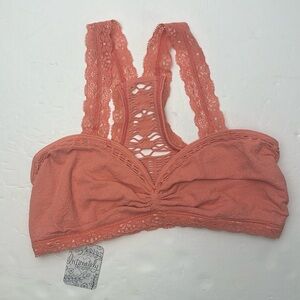 NWT Free People Bralette Coral Size M/L